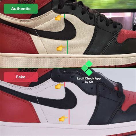 nike air jordan 1 bred toe fake|check nike jordan 1s logo.